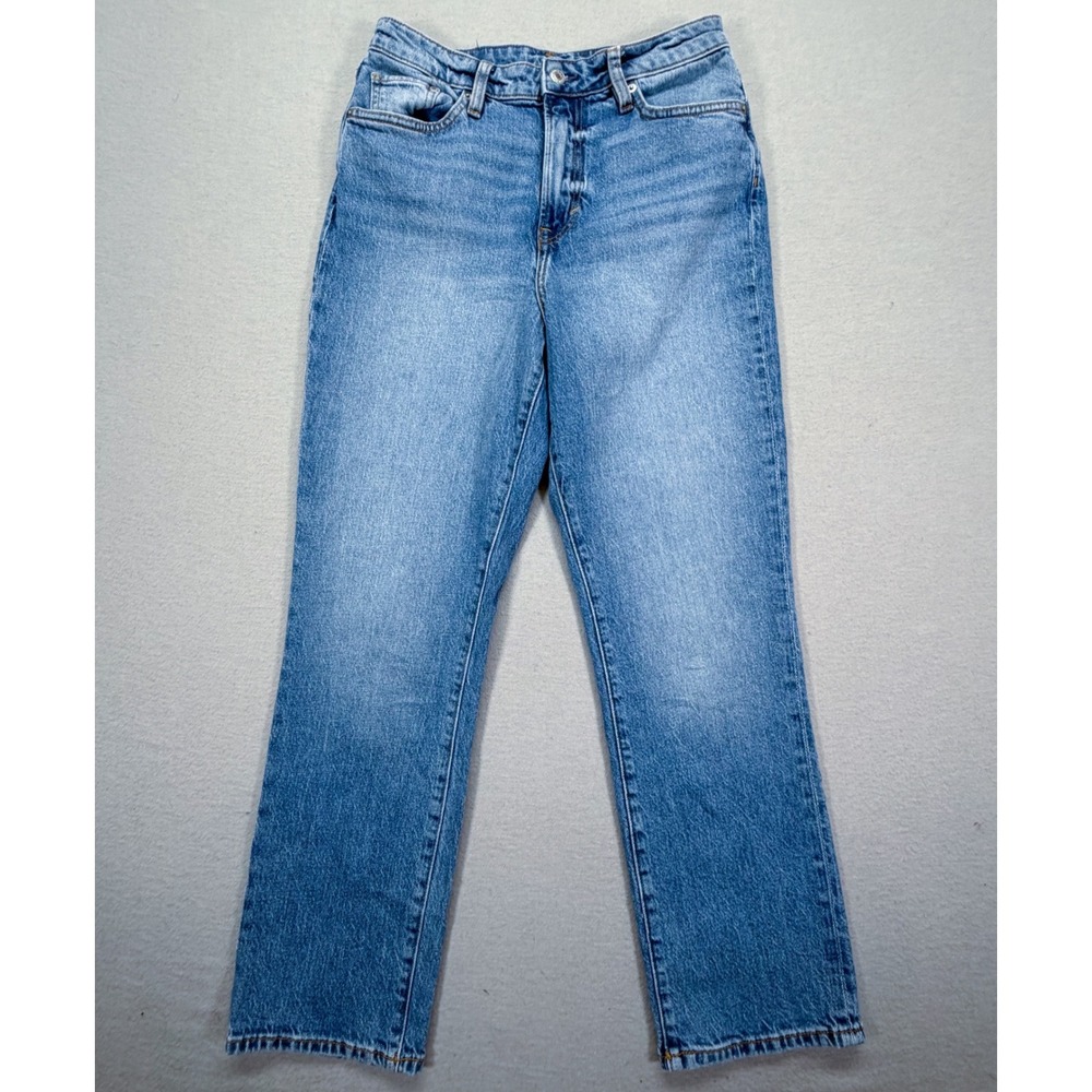 H&M Mom Jeans Women Size 6 Good Blue Ultra High Waist Ankle Length Vintage Style